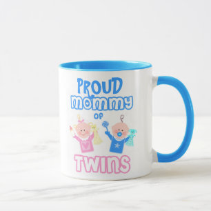 Caneca Menino & menina do gêmeo do dia das mães da mam