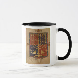 Caneca Menorah e outras embarcações do templo