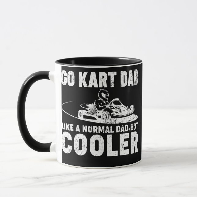 Caneca Mens Go Kart Dad Like A Normal Dad Kart Racing (Esquerda)