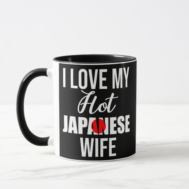 Caneca Mens I Love My Hot Japanese Wife Valentines Day  (Esquerda)