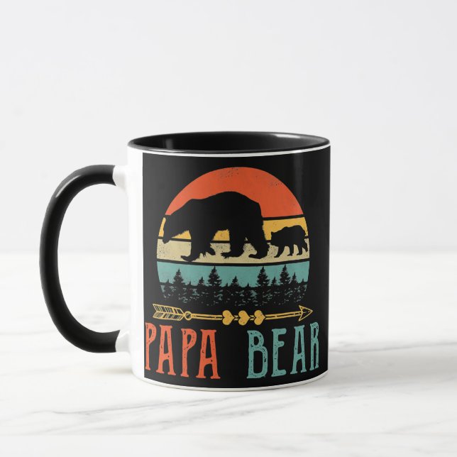 Caneca Mens Papa Urso Pai Engraçado Dia de os pais de Hom (Esquerda)
