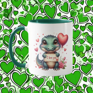 Caneca Mensagem de adição do jacaré de corte