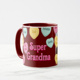 Caneca Mensagem de Corações Vermelhos e Fotografia | Supe