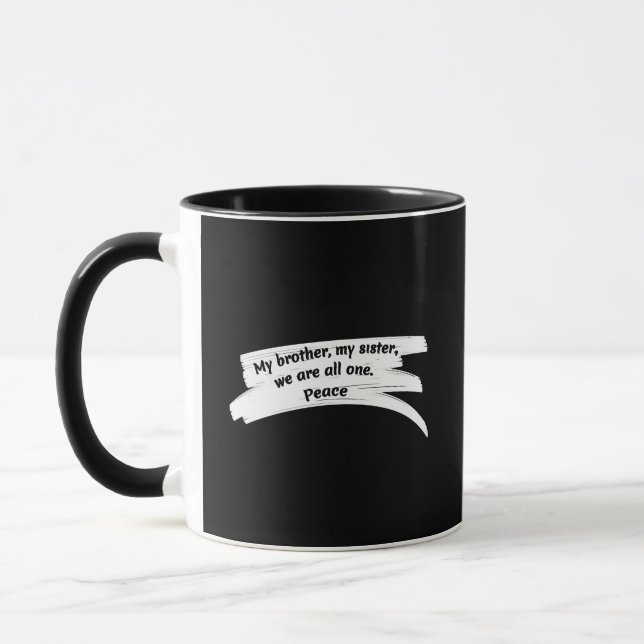 Caneca Mensagem de Paz de Paint Wipe (Esquerda)