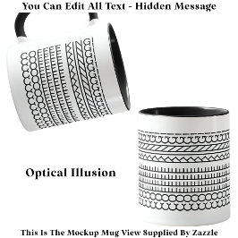 Caneca Mensagem Oculta Café King 115B Novidade Engraçada