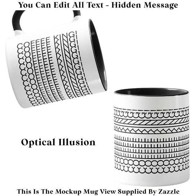 Caneca Mensagem Oculta Café King 115B Novidade Engraçada (Criador carregado)