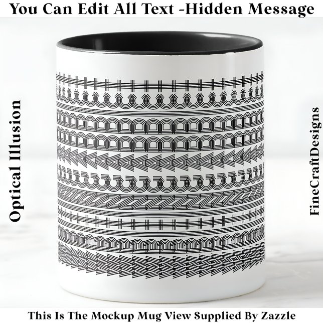 Caneca Mensagem oculta do viciado escrevendo Novelty 111B (Criador carregado)