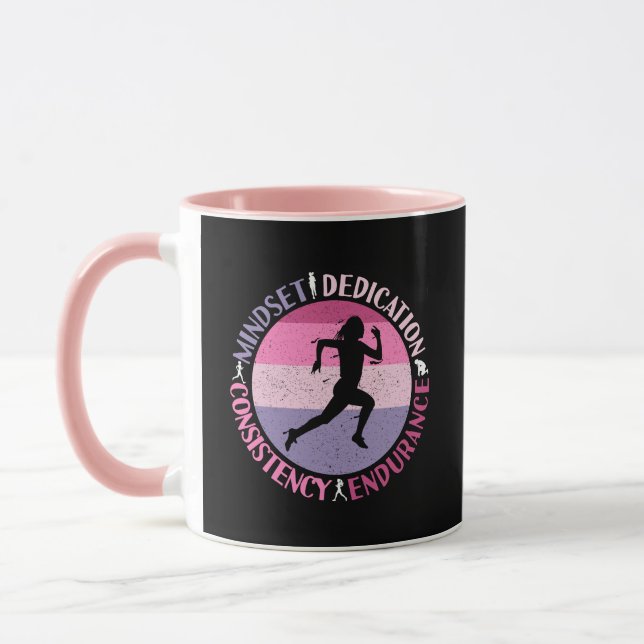 Caneca Mentalidade de Corrida - Citação de Resistência de (Esquerda)