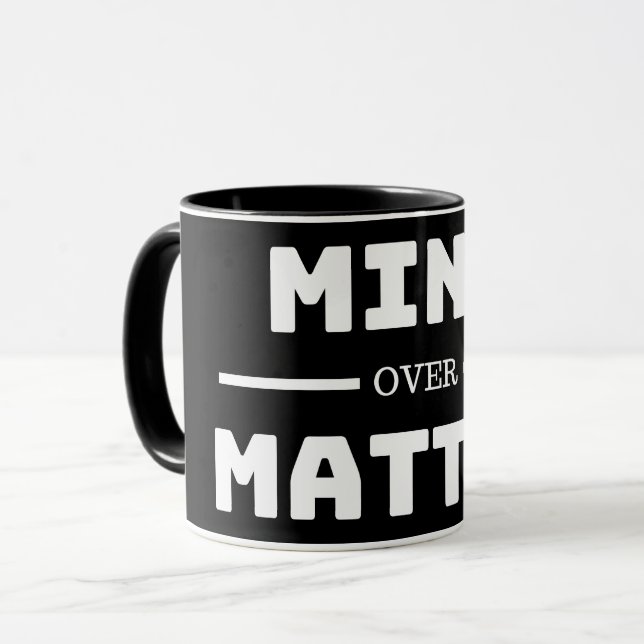 Caneca Mente Sobre a Mug de Matéria (Frente Esquerda)