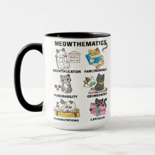 Caneca Meowtemática Piadas Matemáticas Divertidas de Gato