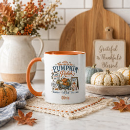 Caneca Mercado de Agricultores do Pumpkin Patch Colheita