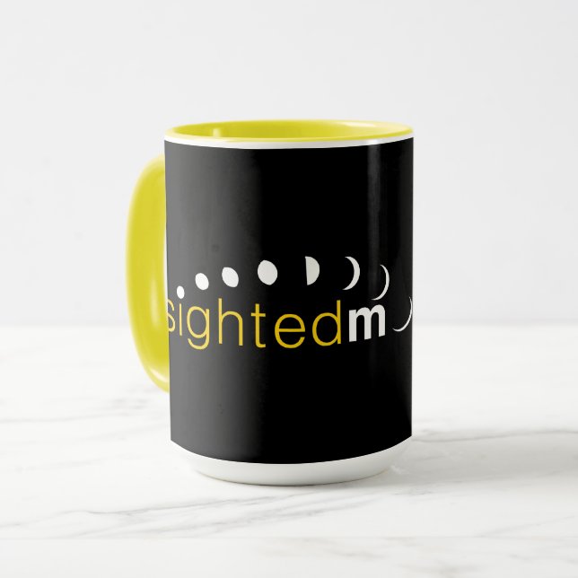 Caneca Mercadorias Oficiais da Lua Visualizada (Frente Esquerda)