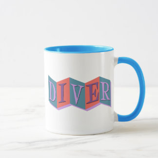 Caneca Mergulhador (letreiro retrô)