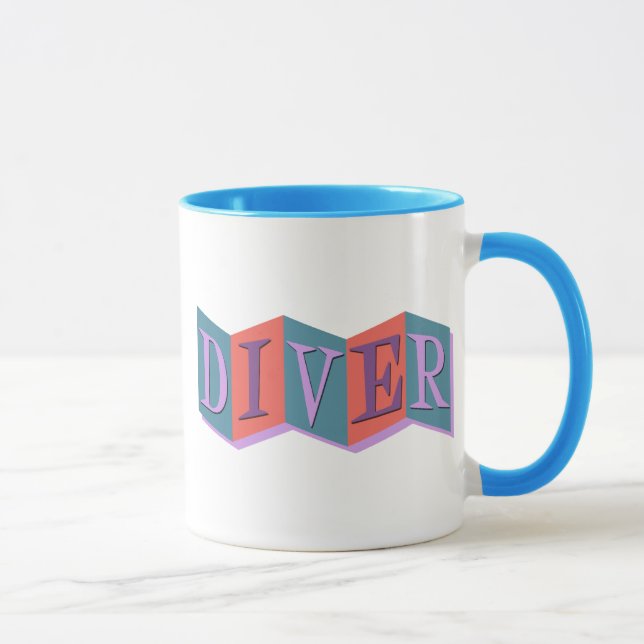 Caneca Mergulhador (letreiro retrô) (Direita)