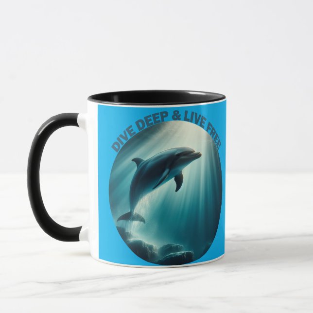 Caneca Mergulhe Dolphin Livre Ao Vivo (Esquerda)