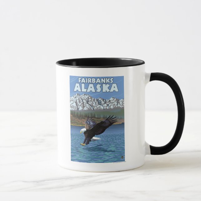 Caneca Mergulho Bald Eagle - Fairbanks, Alaska (Direita)