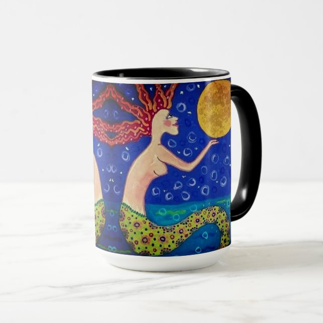 Caneca Mermaid Holding Moon Mug (Frente Esquerda)