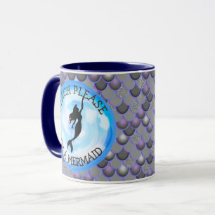 Caneca Mermaid Warrior Cinza Mug