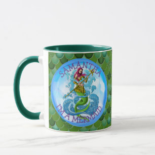 Caneca Mermaid Warrior Green Sou Uma MERMAID