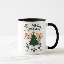 Caneca Merry Christmas 2026 Mug – Festive Holiday Coffee 