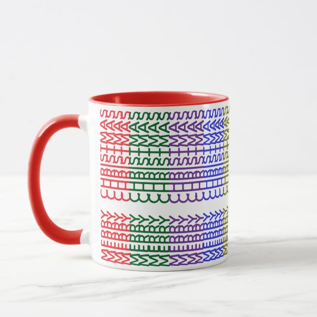 CANECA MERRY CHRISTMAS LETTERING  (Esquerda)