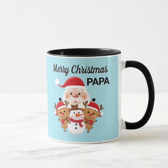 Caneca Merry Christmas PAPA gift Mug (Direita)