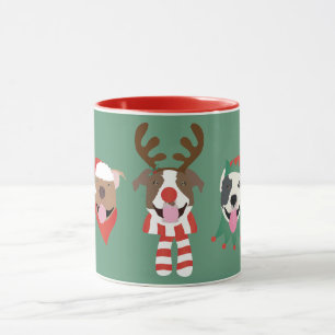 Caneca Merry Christmas Pit Bull Cães