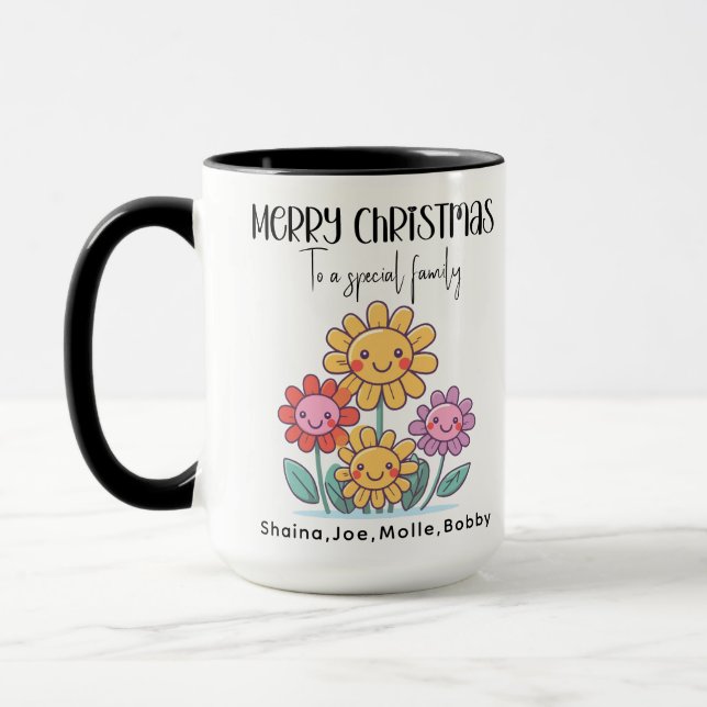 Caneca Merry Christmas to a Special Family cute (Esquerda)