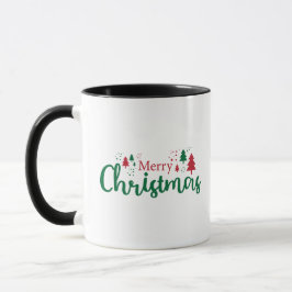 Caneca Merry Christmas Tree Holiday Mug, 11 oz