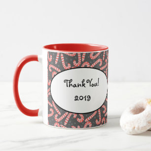 Caneca Merry Natal Peppermint Candy Canes Snowflakes