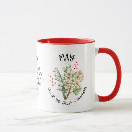 Caneca Mês de Nascimento Cristão Flor Personalizado