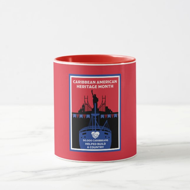 Caneca Mês do Caribe Patrimônio Americano (Centro)