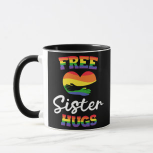 Caneca Mês do Orgulho da Conscientização LGBT Irmã Gratui