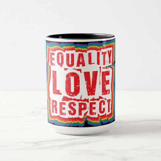 Caneca Mês do Orgulho de Igualdade e Respeito (Centro)