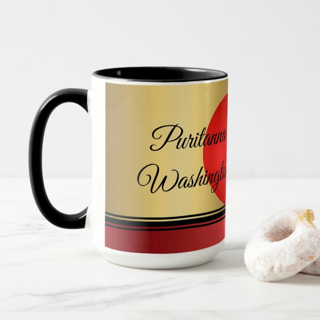 Caneca Mesa de Tênis de de  e fundo Elegante de esfera (Com Donut)