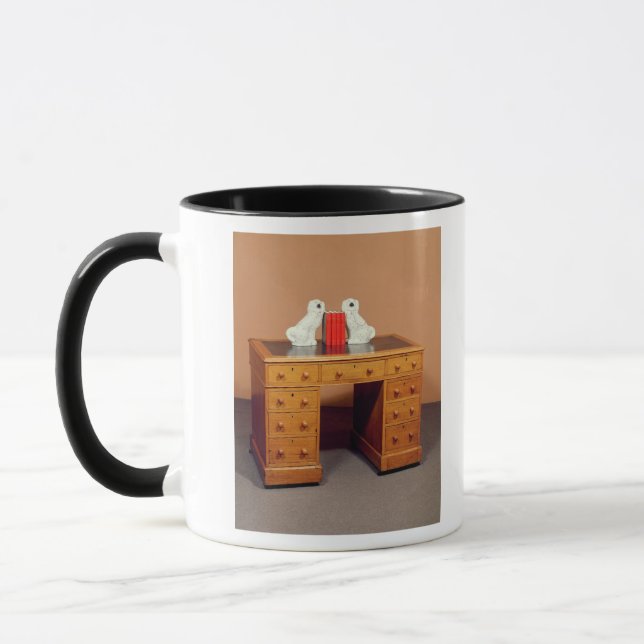 Caneca Mesa do kneehole do Victorian e um par de cães (Esquerda)