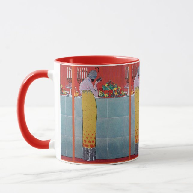 CANECA MESA SENHORA E FRUTA DEFINIR FASHÃO DE BELEZA DECO (Esquerda)
