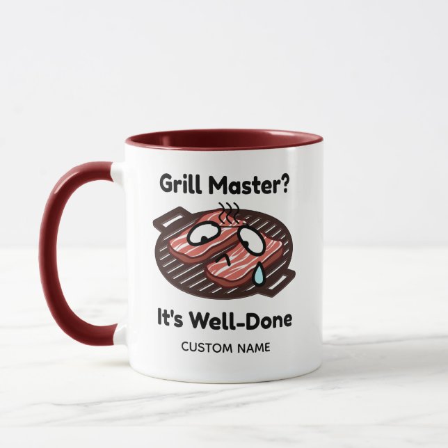 Caneca Mestre da Grelha Bem Feito Presente Divertido de C (Esquerda)