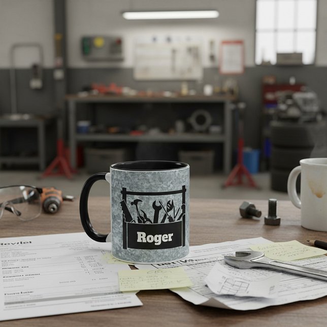Caneca Metal galvanizado com caixa de ferramentas persona (Criador carregado)