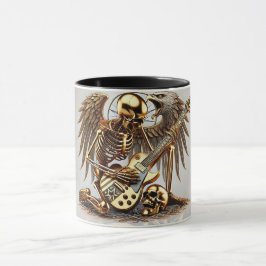 Caneca Metal Rockgitarrist mit Adler und Flügel