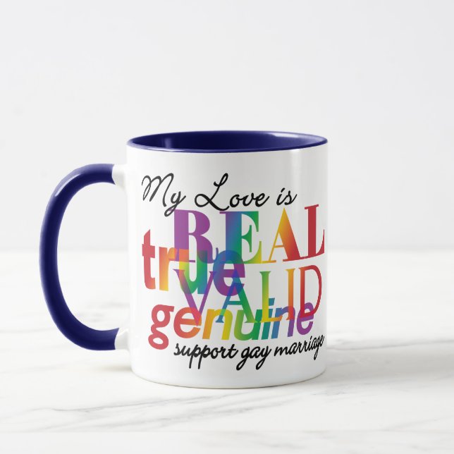 Caneca Meu Amor É Casamento gay De Apoio Real (Esquerda)