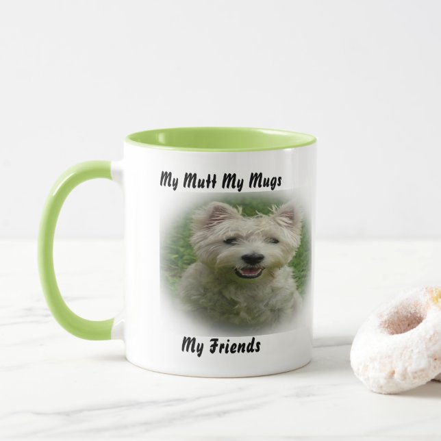 Caneca Meu Cão, Minha Caneca, Meus Amigos. (Com Donut)