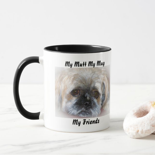 Caneca Meu Cão, Minha Caneca, Meus Amigos. (Com Donut)
