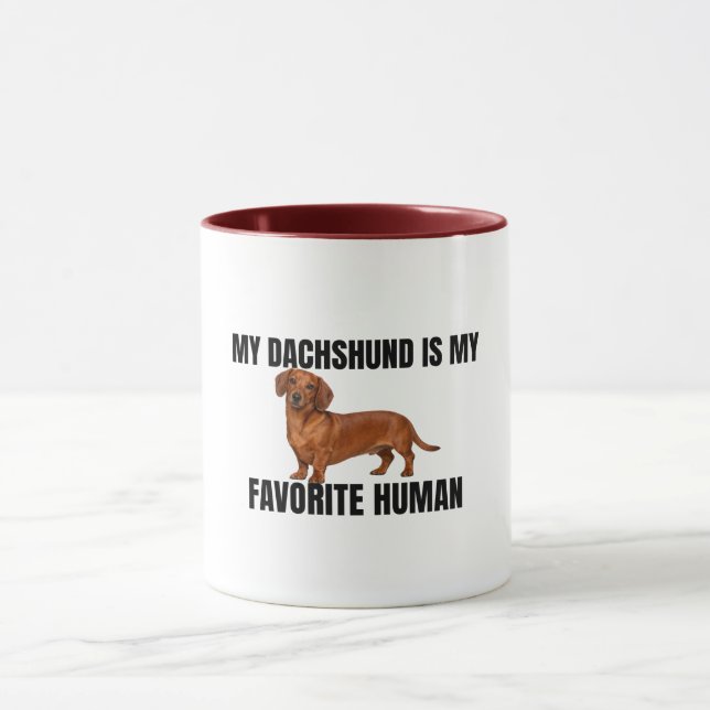 Caneca Meu Dachshund É Meu Humano Favorito (Centro)
