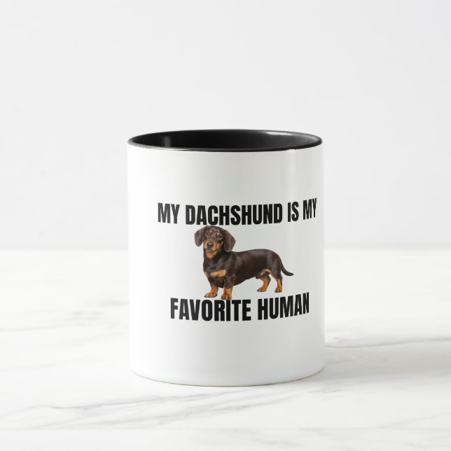 Caneca Meu Dachshund É Meu Humano Favorito (Centro)
