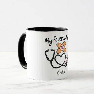 Caneca Meu Estetoscópio de Enfermeira Favorito Bandagem S