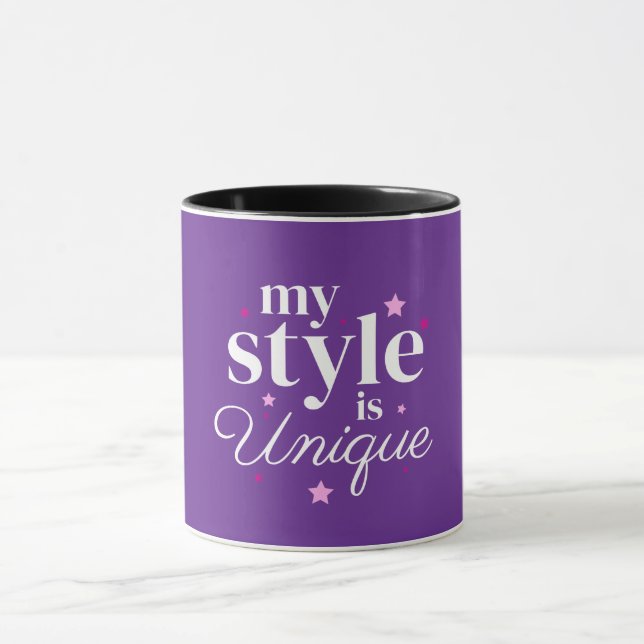 Caneca Meu estilo de design de texto (Centro)