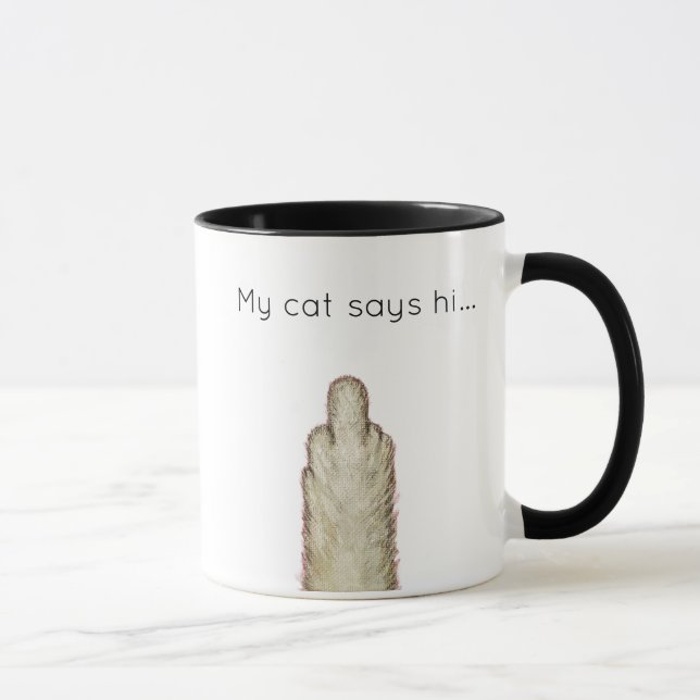 Caneca Meu gato diz olá... (Direita)