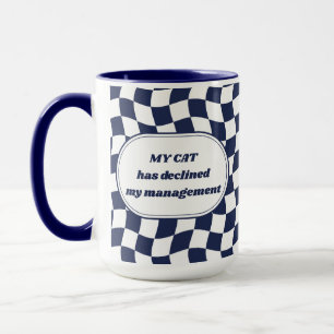 Caneca Meu Gato Recusou Meu Gerenciamento Gato Azul Engra