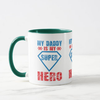 Caneca Meu Papai É Meu Super Herói Cofre Triplo Design
